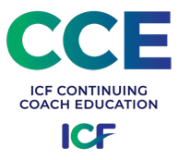 ICF Continuing Coach Education (CCE) provider