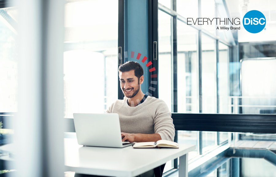 A practitioner completing self-directed Everything DiSC online learning