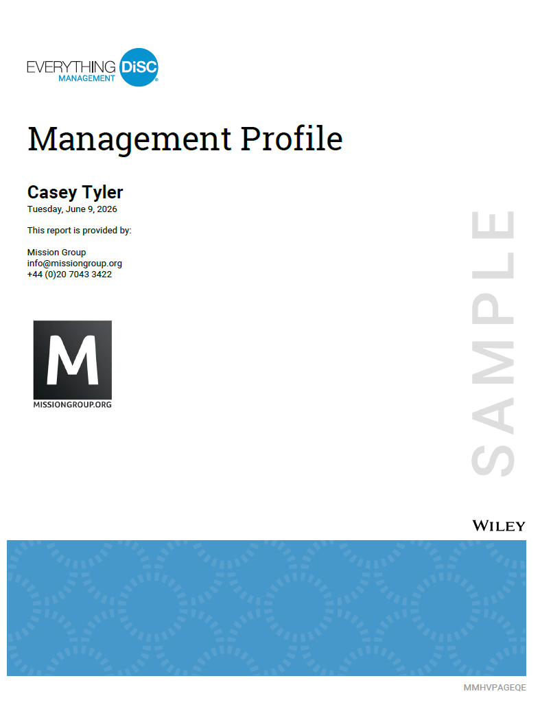 Everything DiSC Management Profile report cover