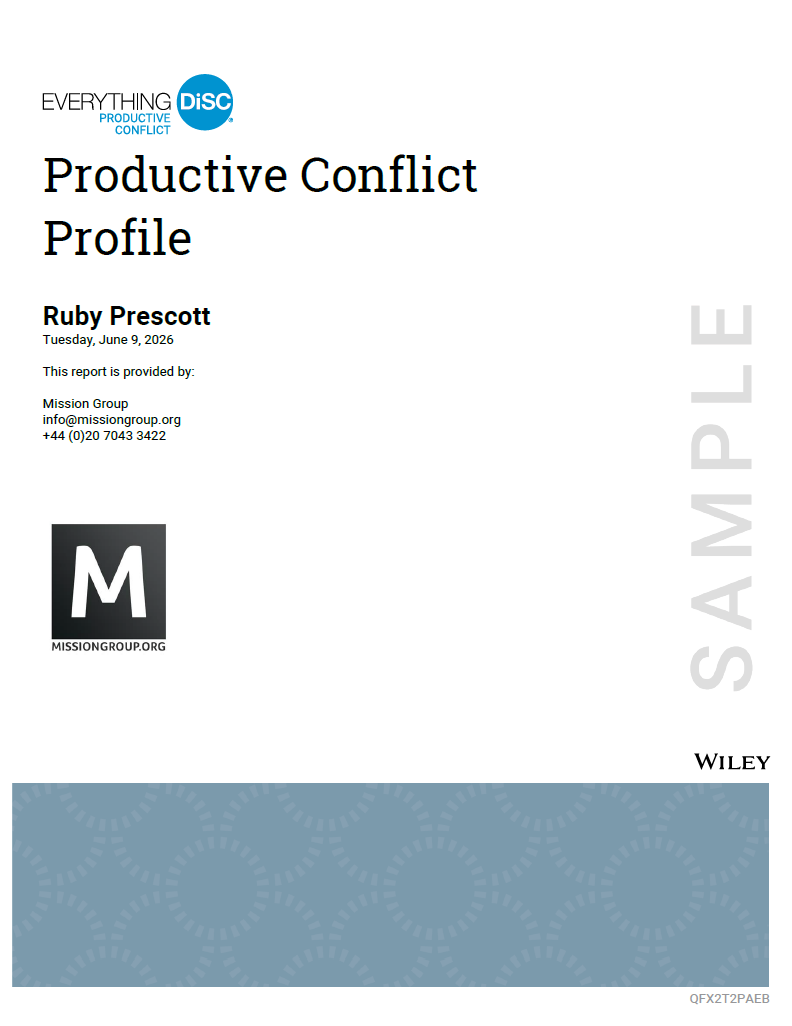 Everything DiSC Productive Conflict report cover