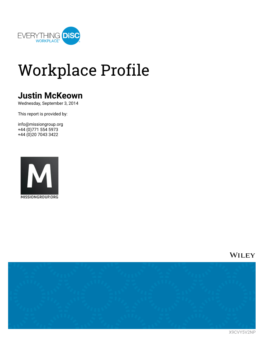 Page 1 DiSC Workplace