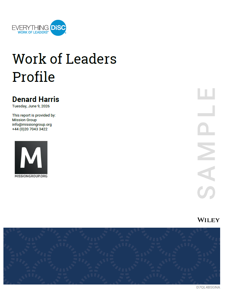 Everything DiSC Work of Leaders Profile report cover